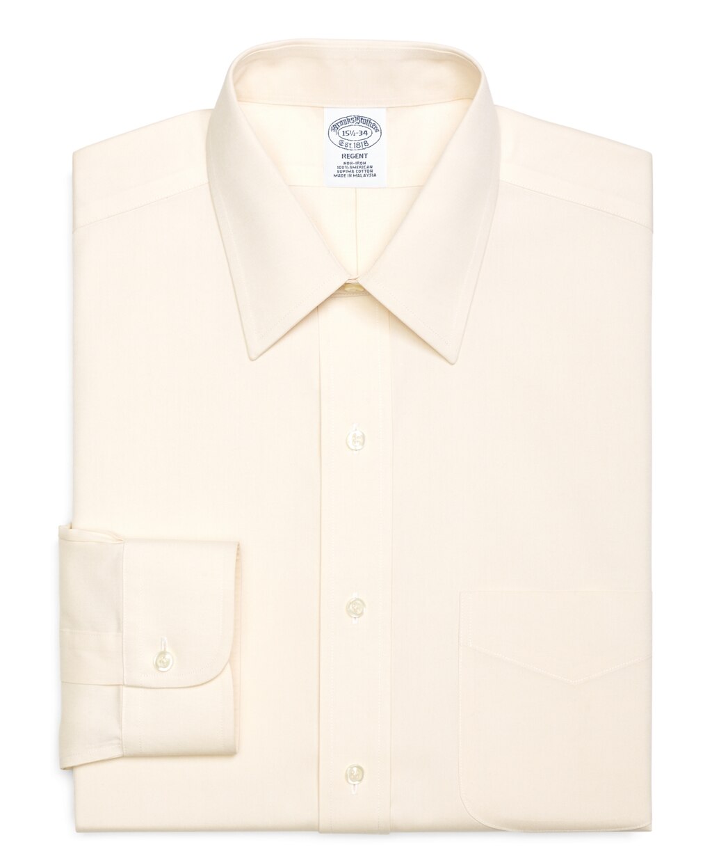 Brooks Brothers Men Regent Fitted Dress Shirt, Non-Iron Point Collar