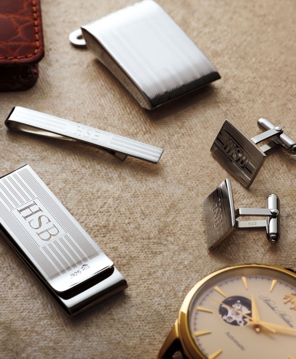Brooks Brothers Men Sterling Engravable Plaque Buckle