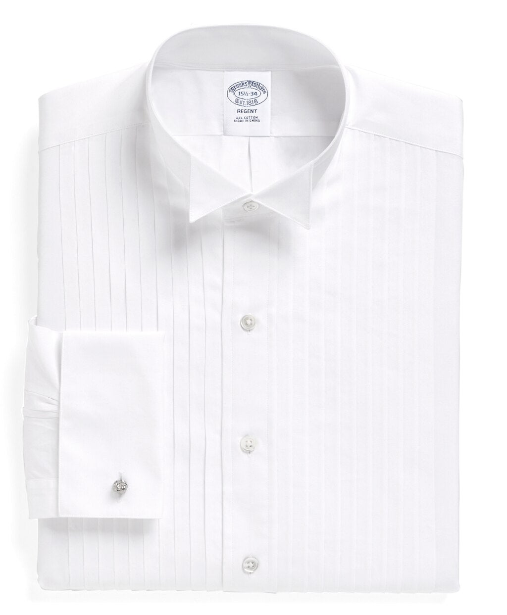 Brooks Brothers Men Regent Fit Ten-Pleat Wing Collar Tuxedo Shirt