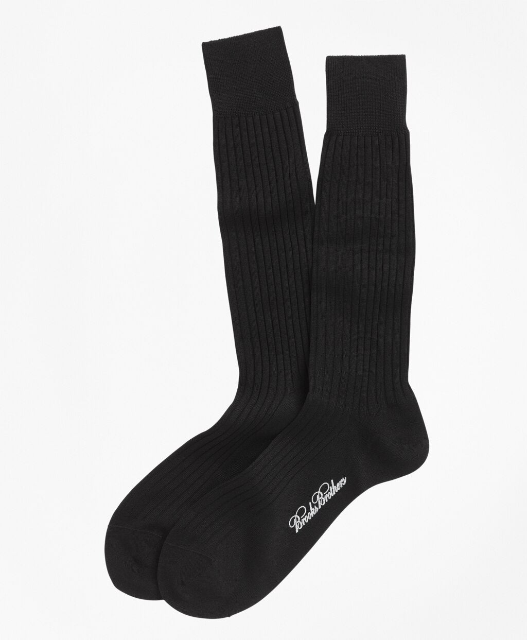 Brooks Brothers Men Egyptian Cotton Ribbed Crew Socks