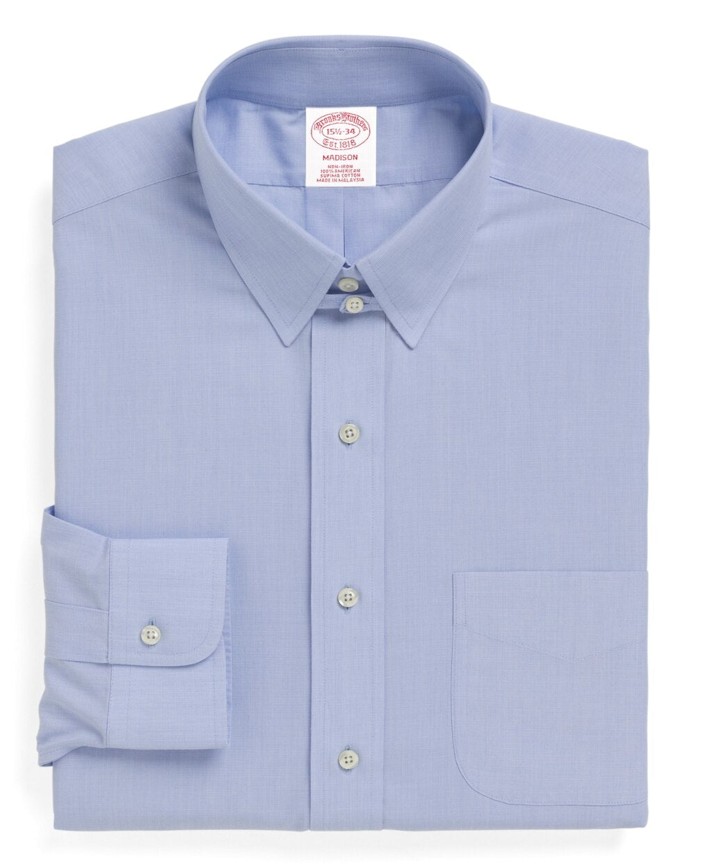 Brooks Brothers Men Madison Classic-Fit Dress Shirt, Non-Iron Tab Collar