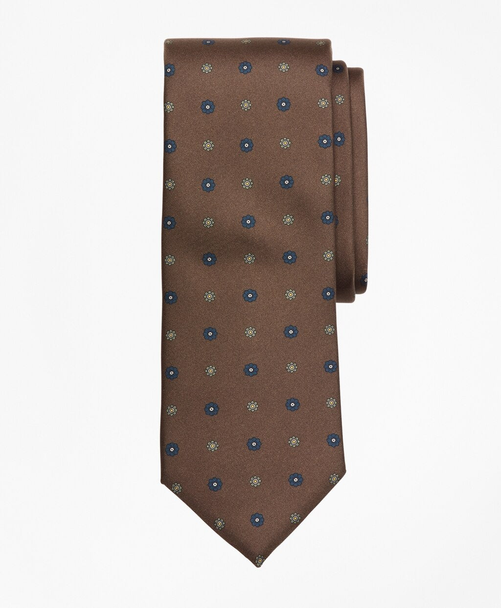 Brooks Brothers Men Flower Medallion Print Tie