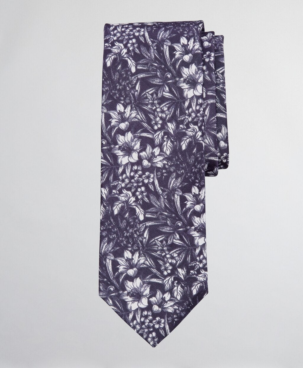 Brooks Brothers Men Silk and Linen Floral Tie