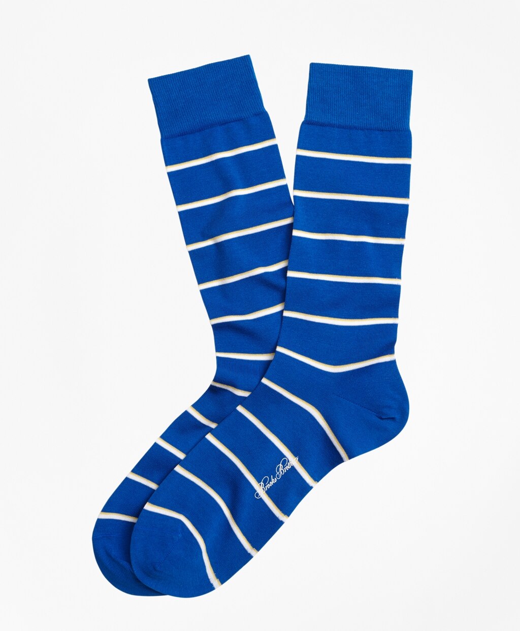 Brooks Brothers Men Two-Color Stripe Crew Socks