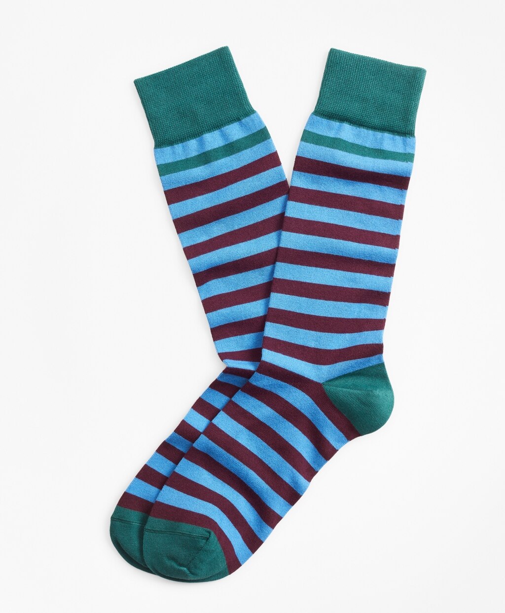 Brooks Brothers Men Stripe Crew Socks