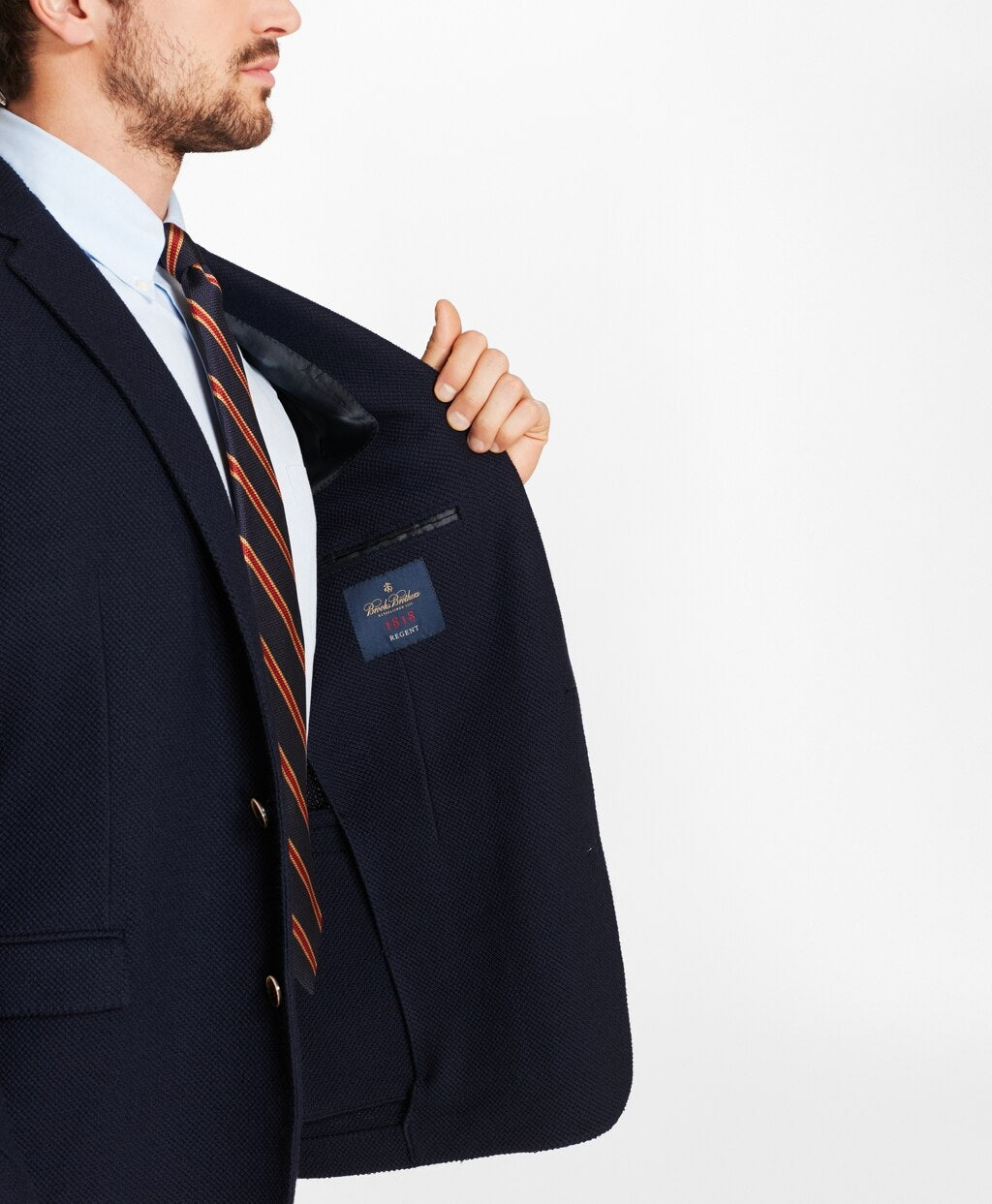 Brooks Brothers Men Regent Fit Textured Two-Button Blazer