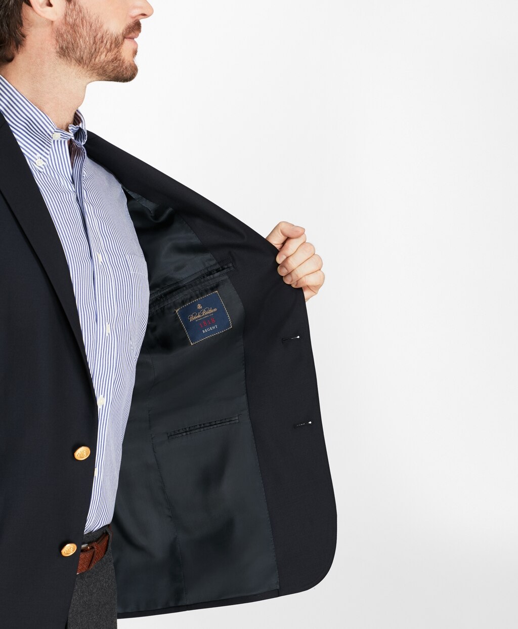 Brooks Brothers Men Country Club Regent Fit Saxxon™ Wool Two-Button Blazer