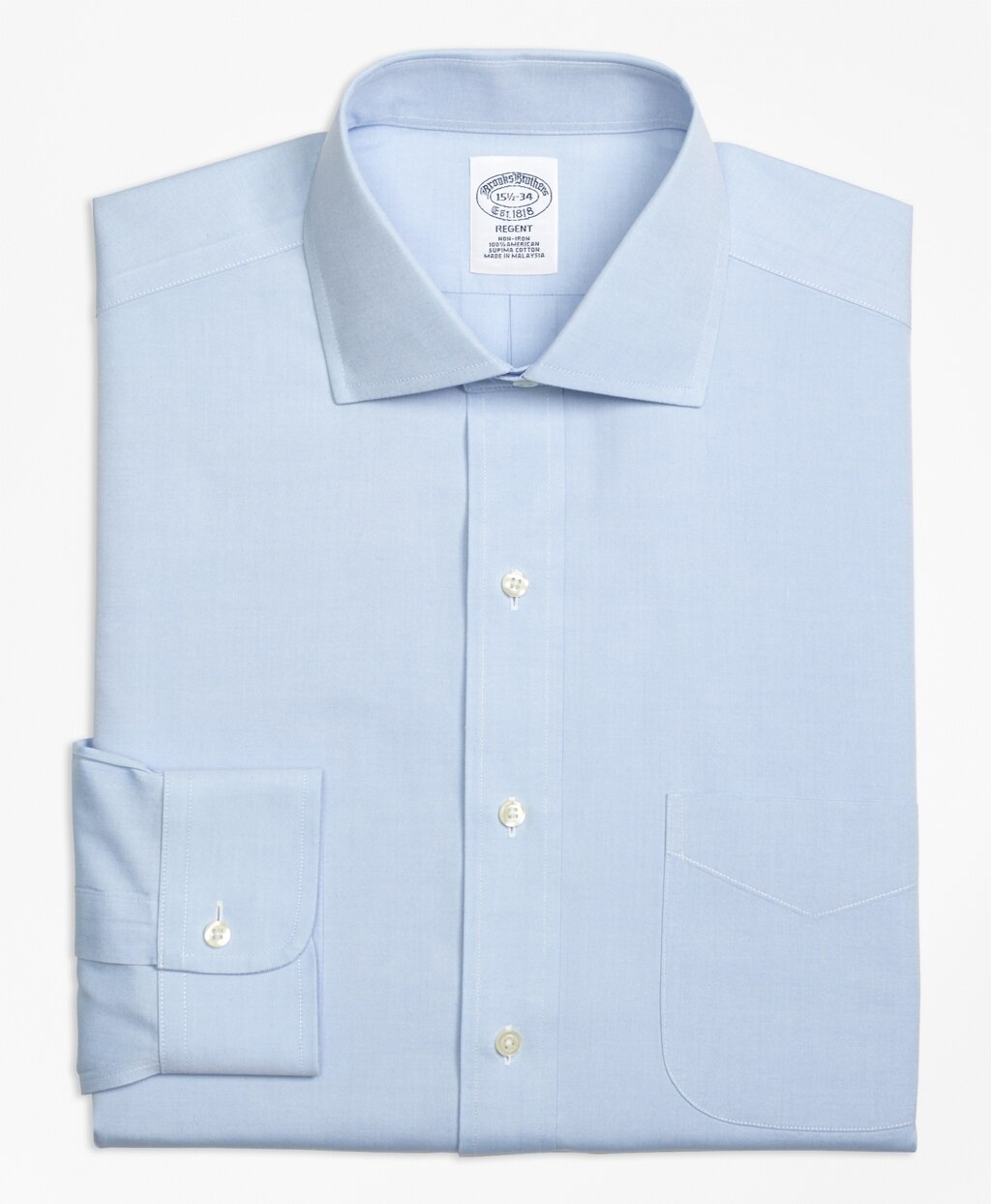 Brooks Brothers Men Regent Fitted Dress Shirt, Non-Iron Spread Collar