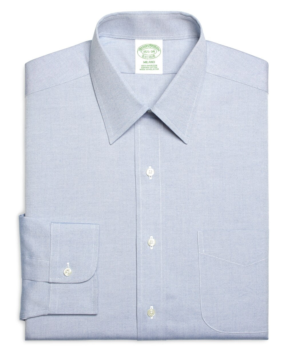 Brooks Brothers Men Milano Slim-Fit Dress Shirt, Forward Point Collar