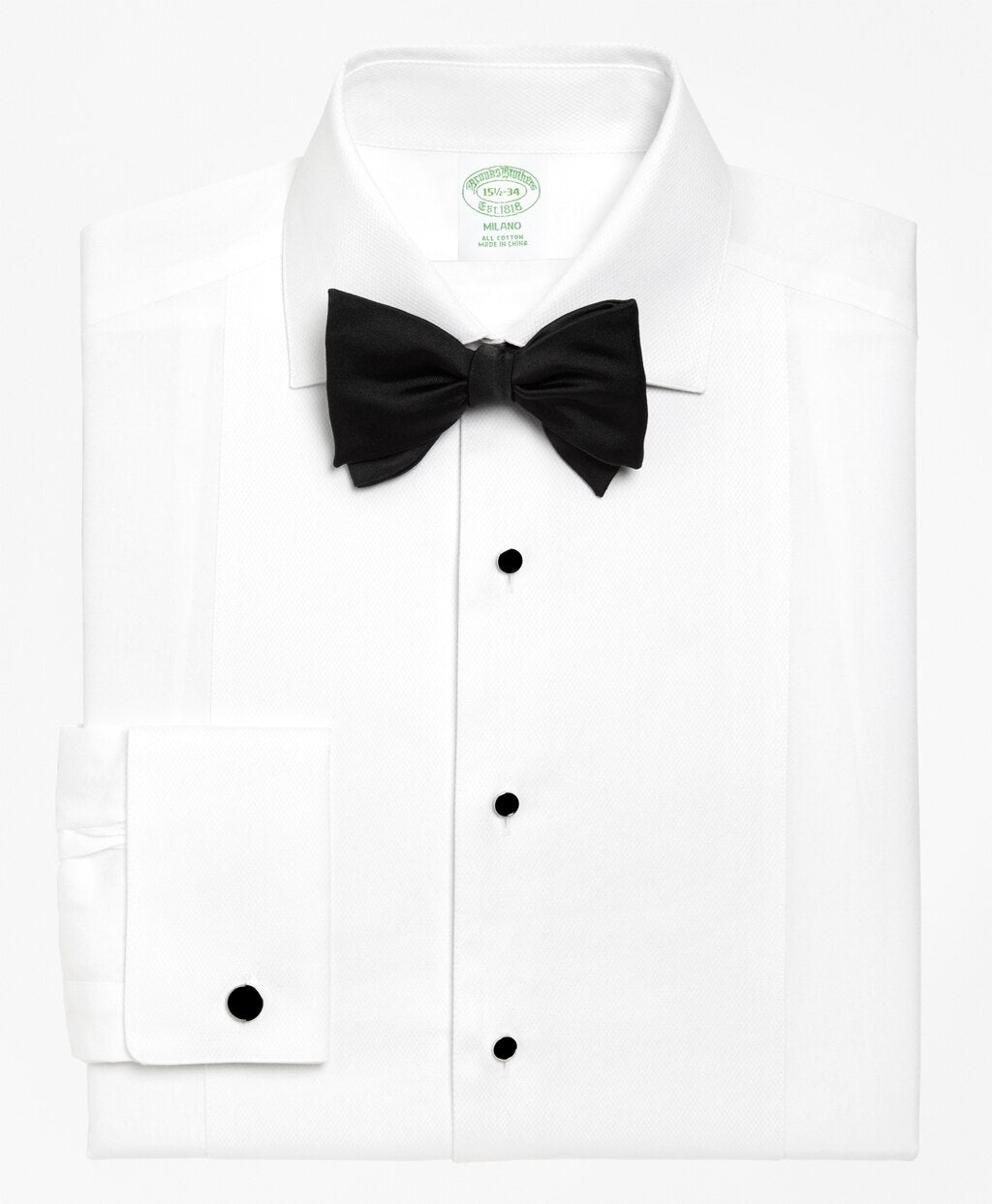 Brooks Brothers Men Milano Fit Bib-Front Spread Collar Tuxedo Shirt