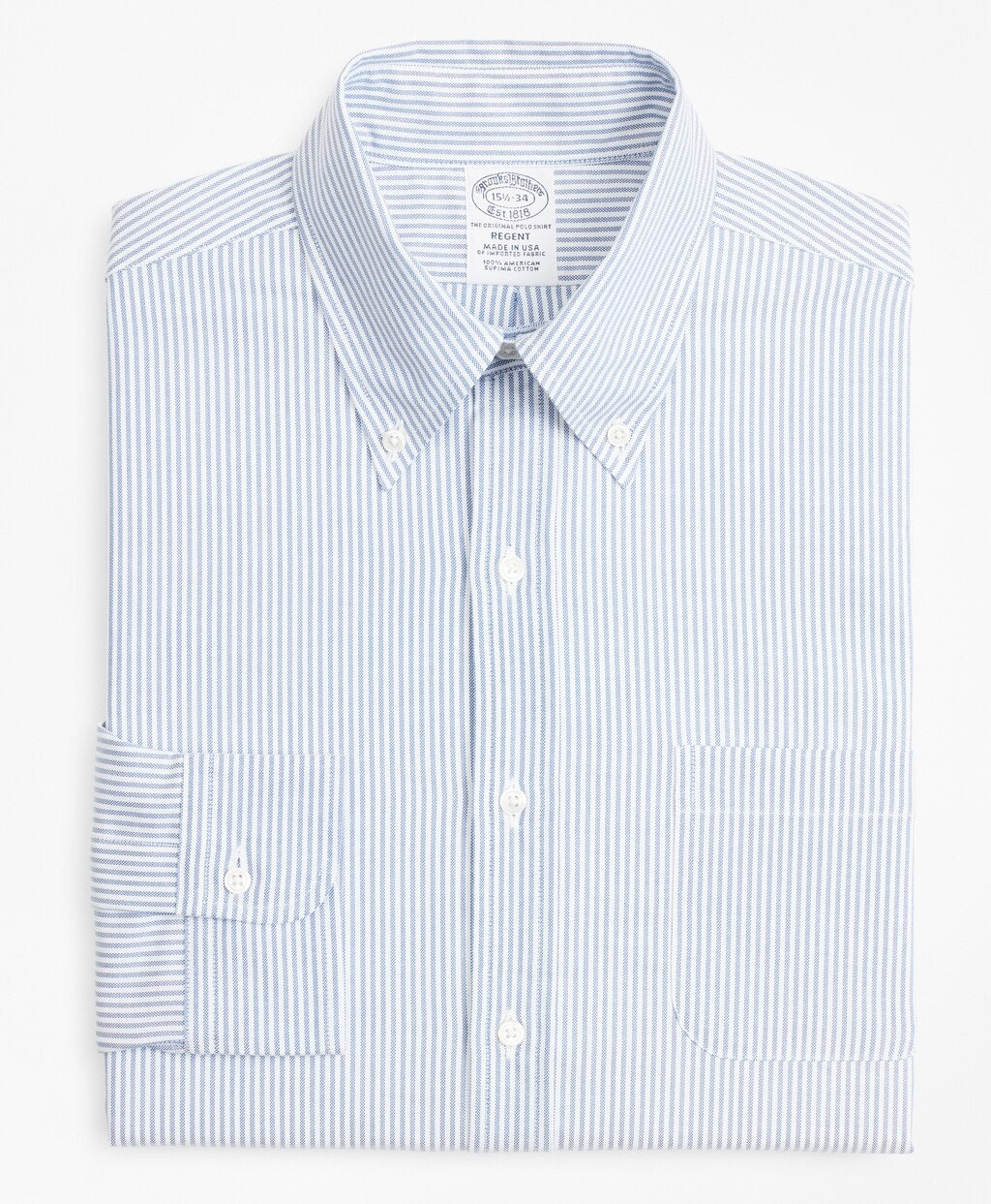 Brooks Brothers Men Original Polo® Button-Down Oxford Regent Fitted Dress Shirt, Stripe