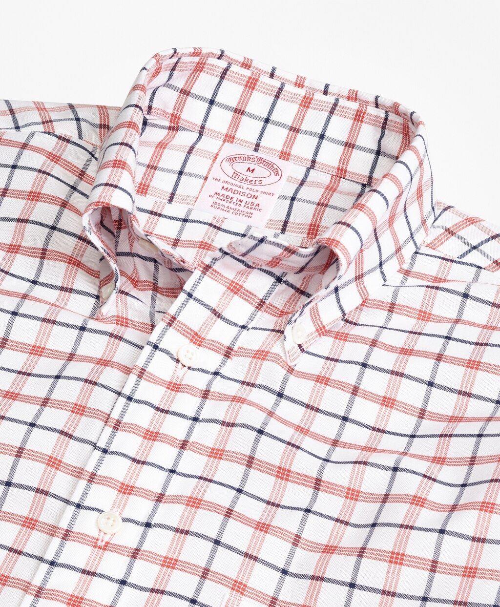 Brooks Brothers Men Madison Fit Oxford Large Check Sport Shirt