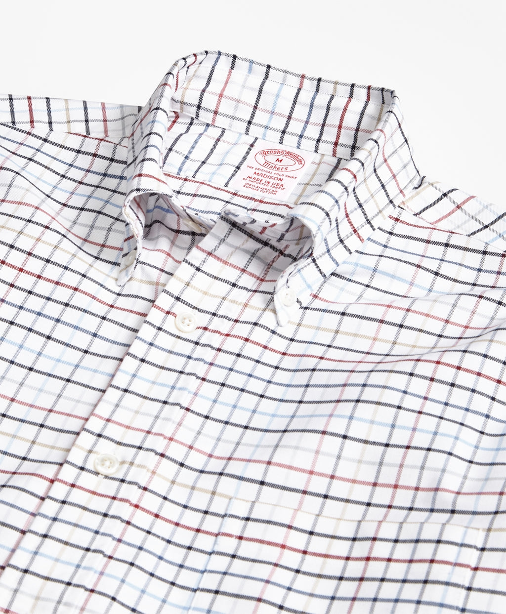 Brooks Brothers Men Madison Fit Oxford Multi-Check Sport Shirt