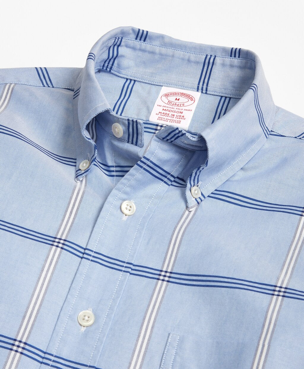 Brooks Brothers Men Madison Fit Oxford BB#1 Windowpane Sport Shirt