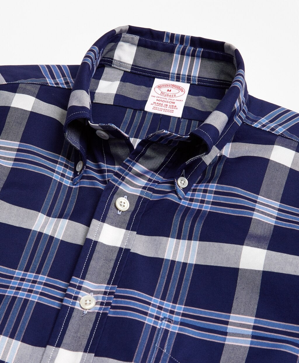 Brooks Brothers Men Madison Fit Oxford BB#10 Plaid Sport Shirt