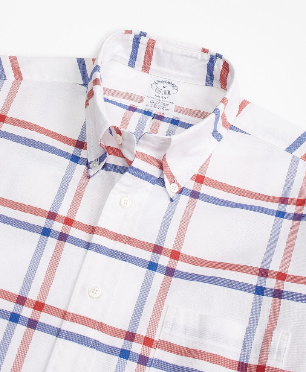Brooks Brothers Men Regent Fit Oxford Windowpane Sport Shirt
