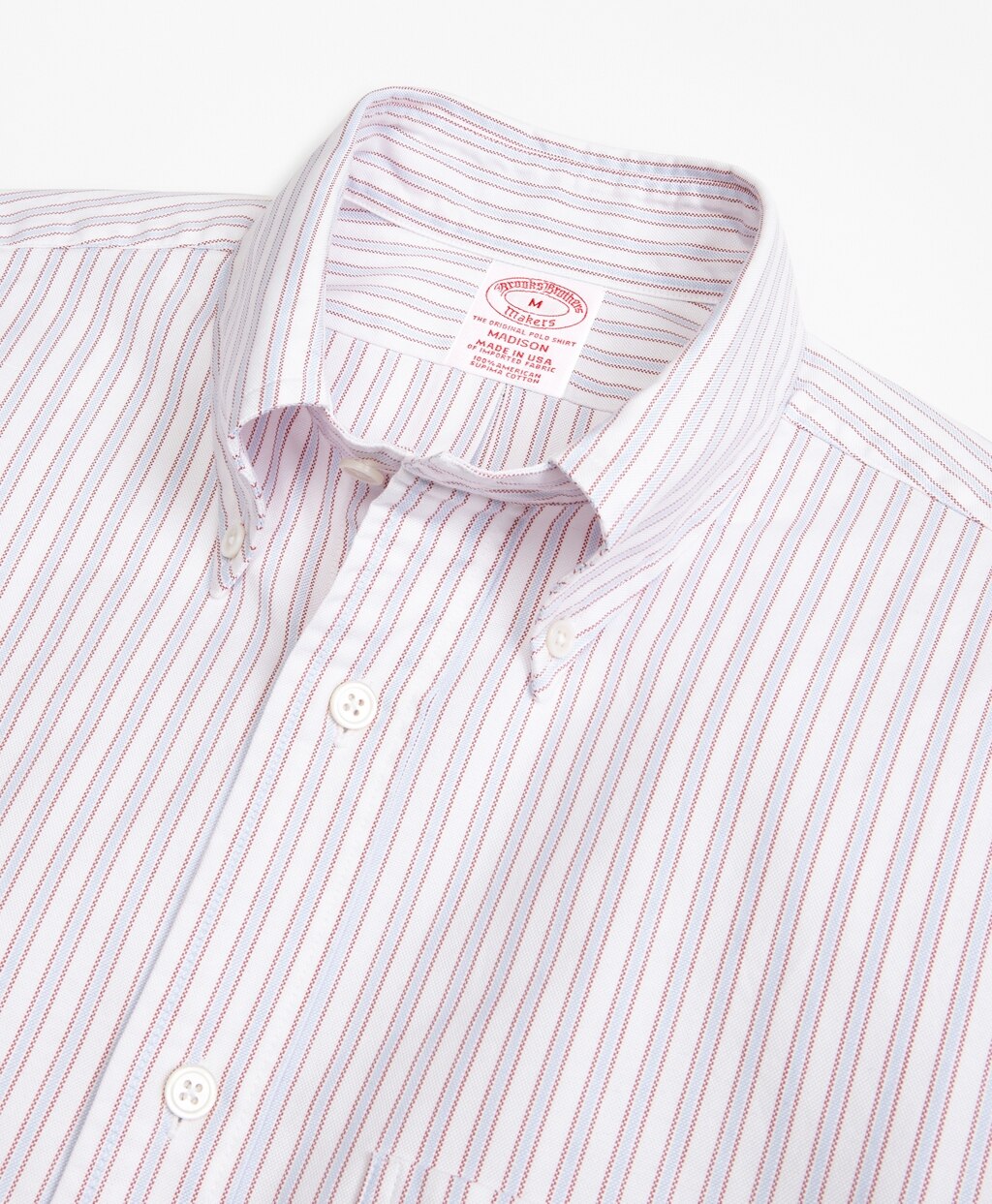 Brooks Brothers Men Madison Fit Oxford Outline Stripe Sport Shirt