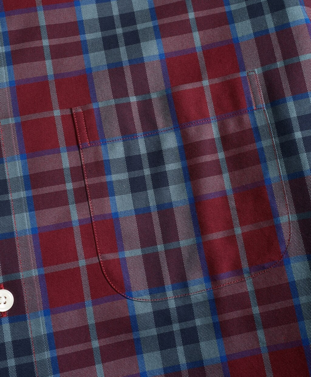 Brooks Brothers Men Non-Iron Regent Fit Burgundy Tartan Sport Shirt