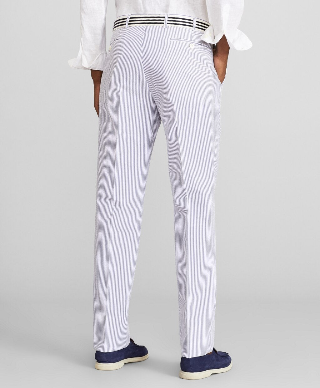 Brooks Brothers Men Milano Fit Stripe Seersucker Trousers