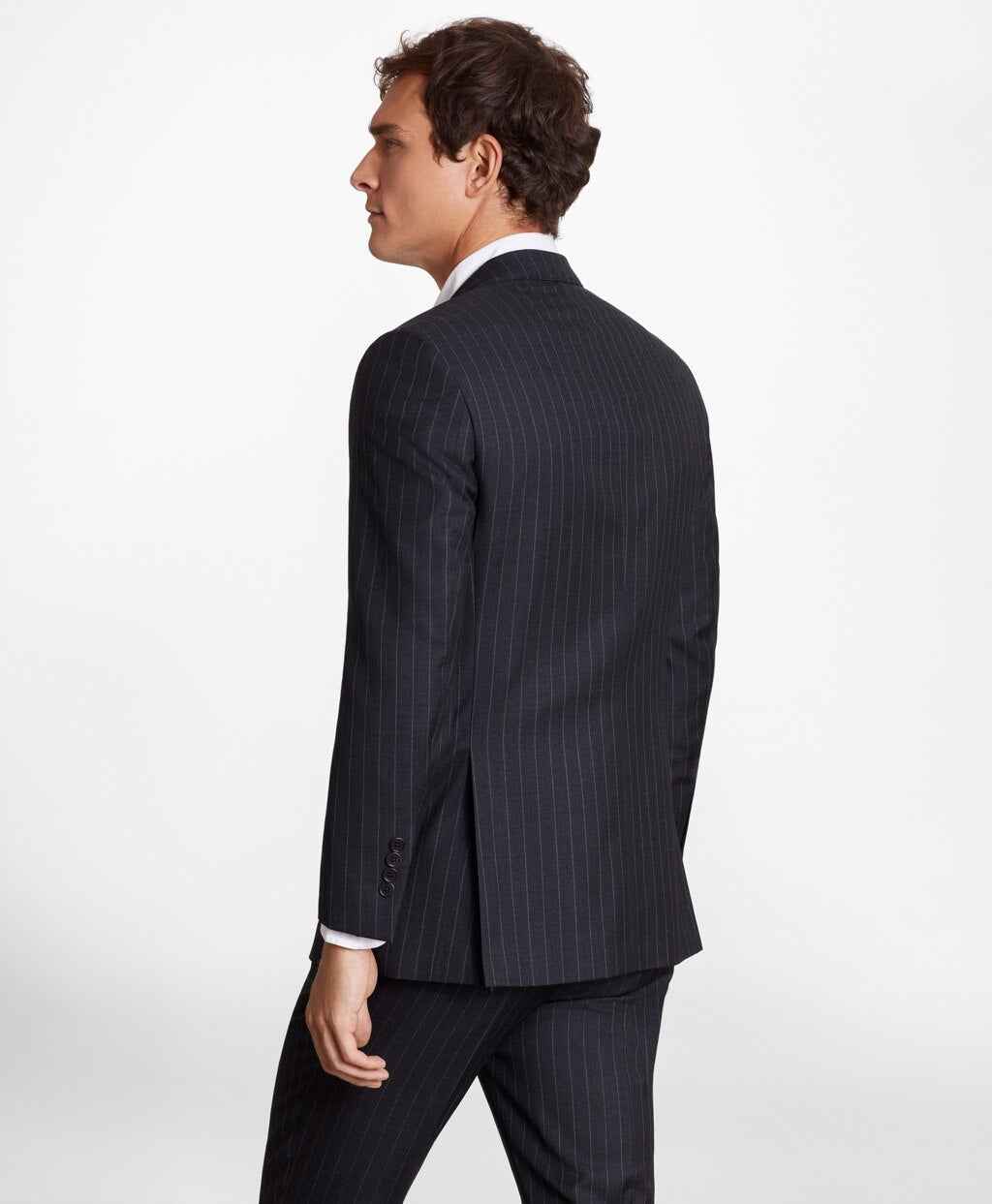 Brooks Brothers Men BrooksGate™ Milano-Fit Striped Wool Twill Suit Jacket