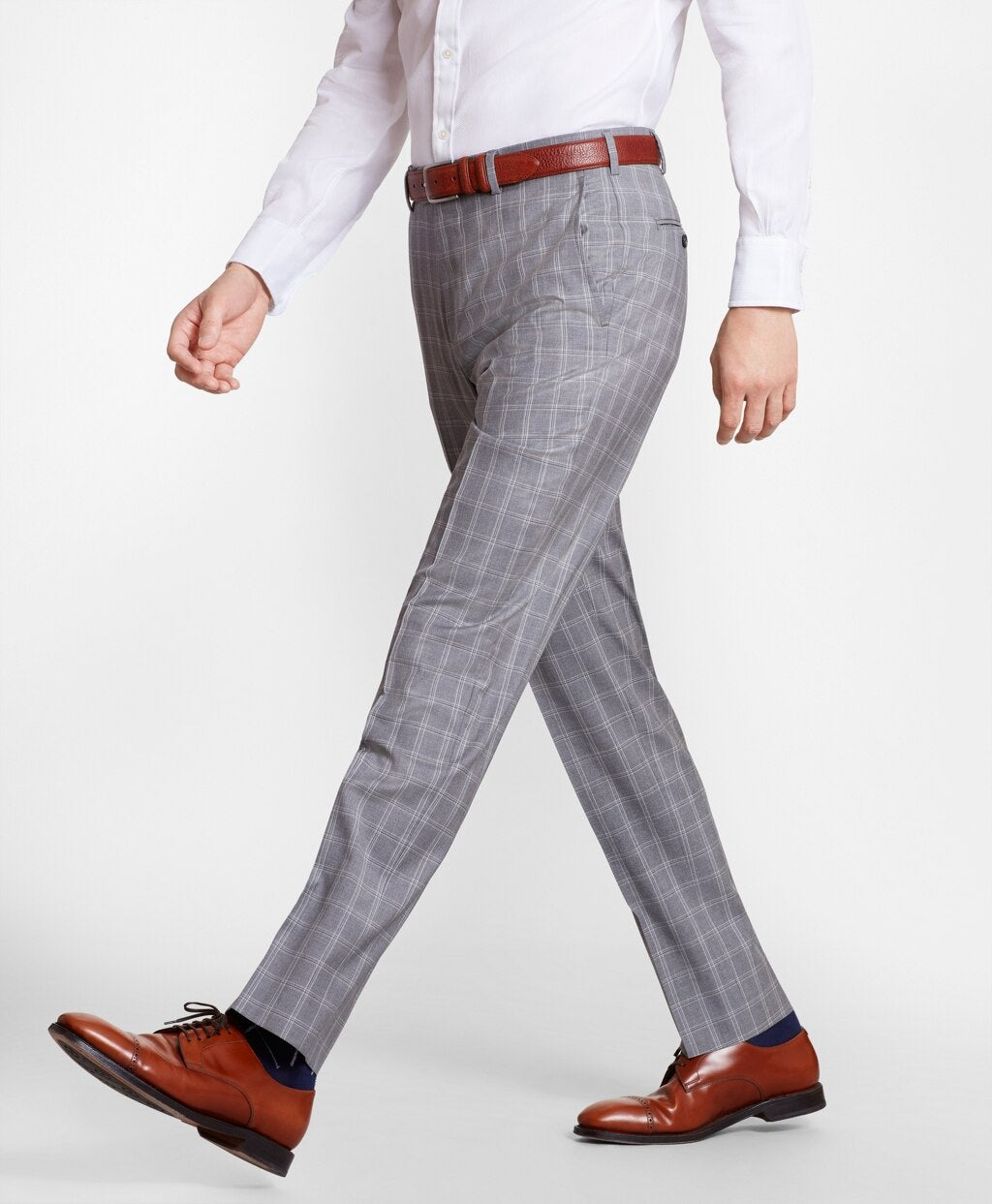 Brooks Brothers Men Regent Fit Three-Button Check 1818 Suit