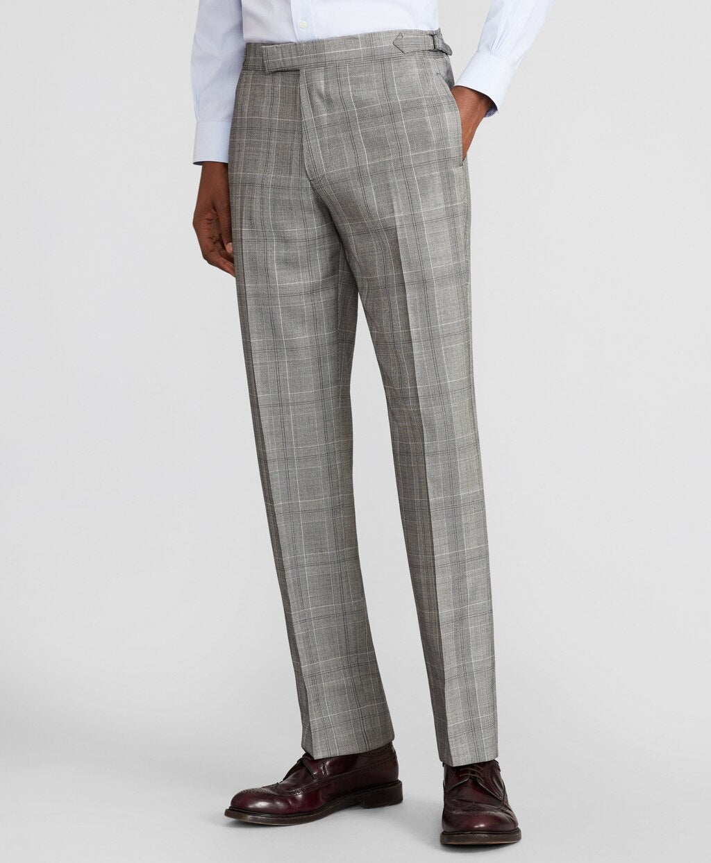 Brooks Brothers Men Madison Fit Three-Button Plaid 1818 Suit