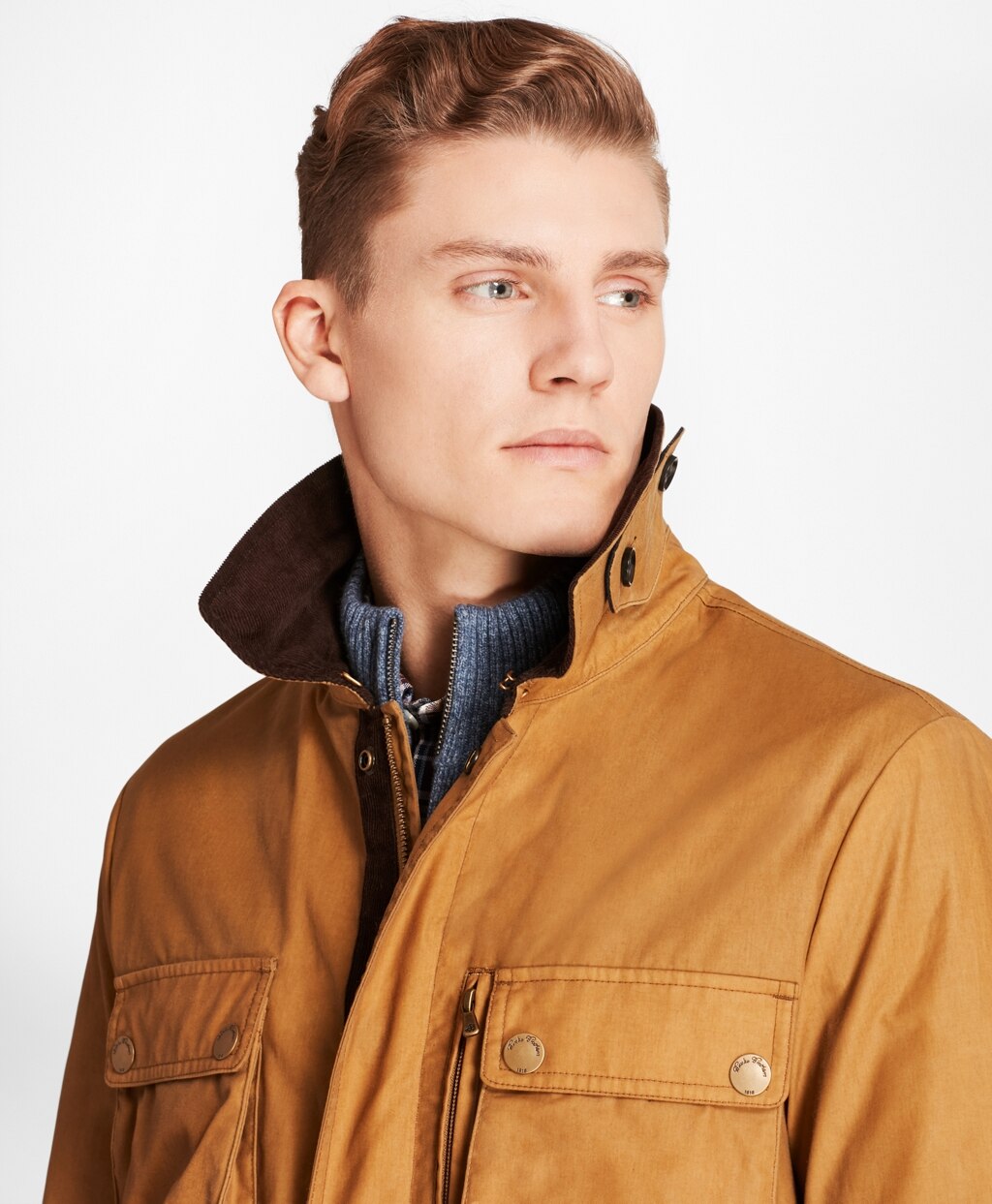 Brooks Brothers Men Waxed Field Jacket