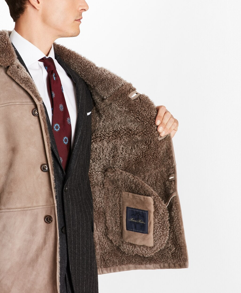 Brooks Brothers Men Shearling Coat