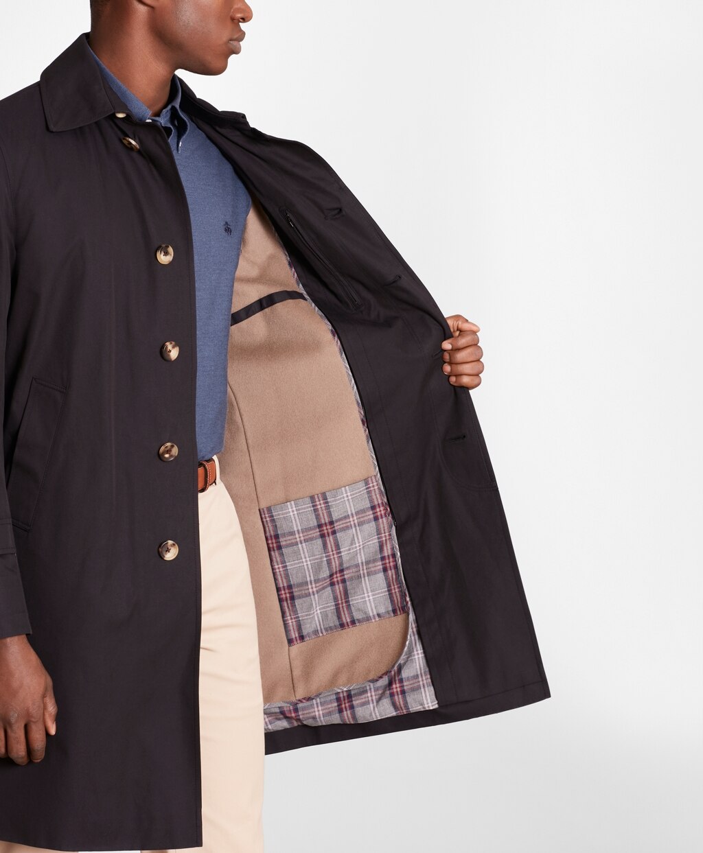 Brooks Brothers Men Single-Breasted Trench Coat