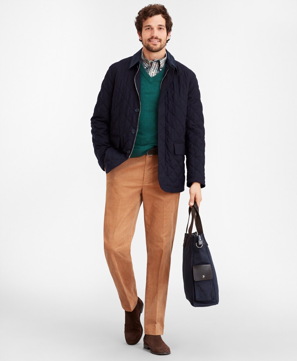 Brooks Brothers Men Wool Quilted Jacket