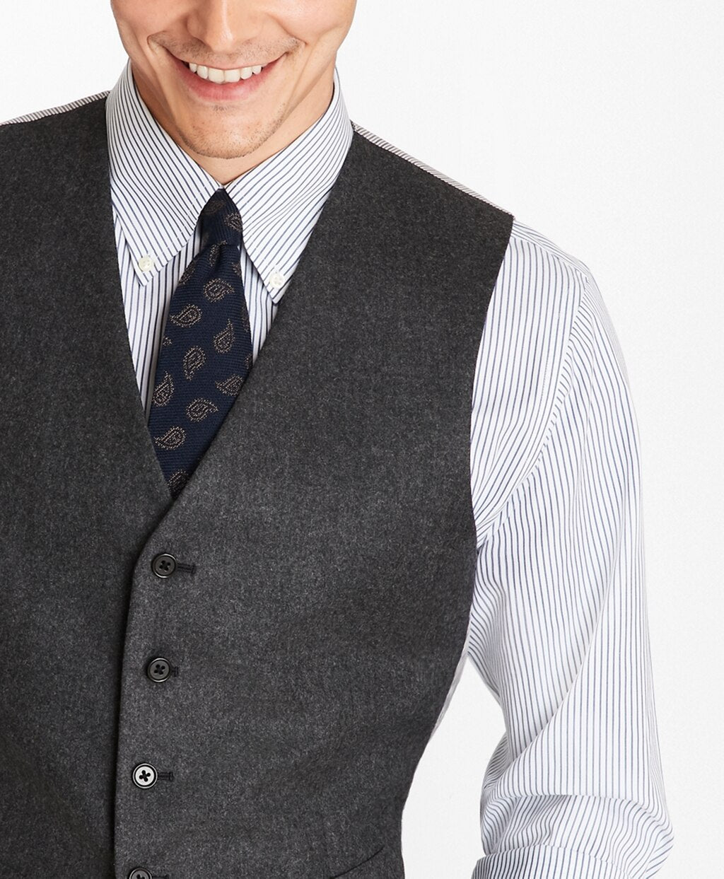 Brooks Brothers Men Wool Flannel Vest