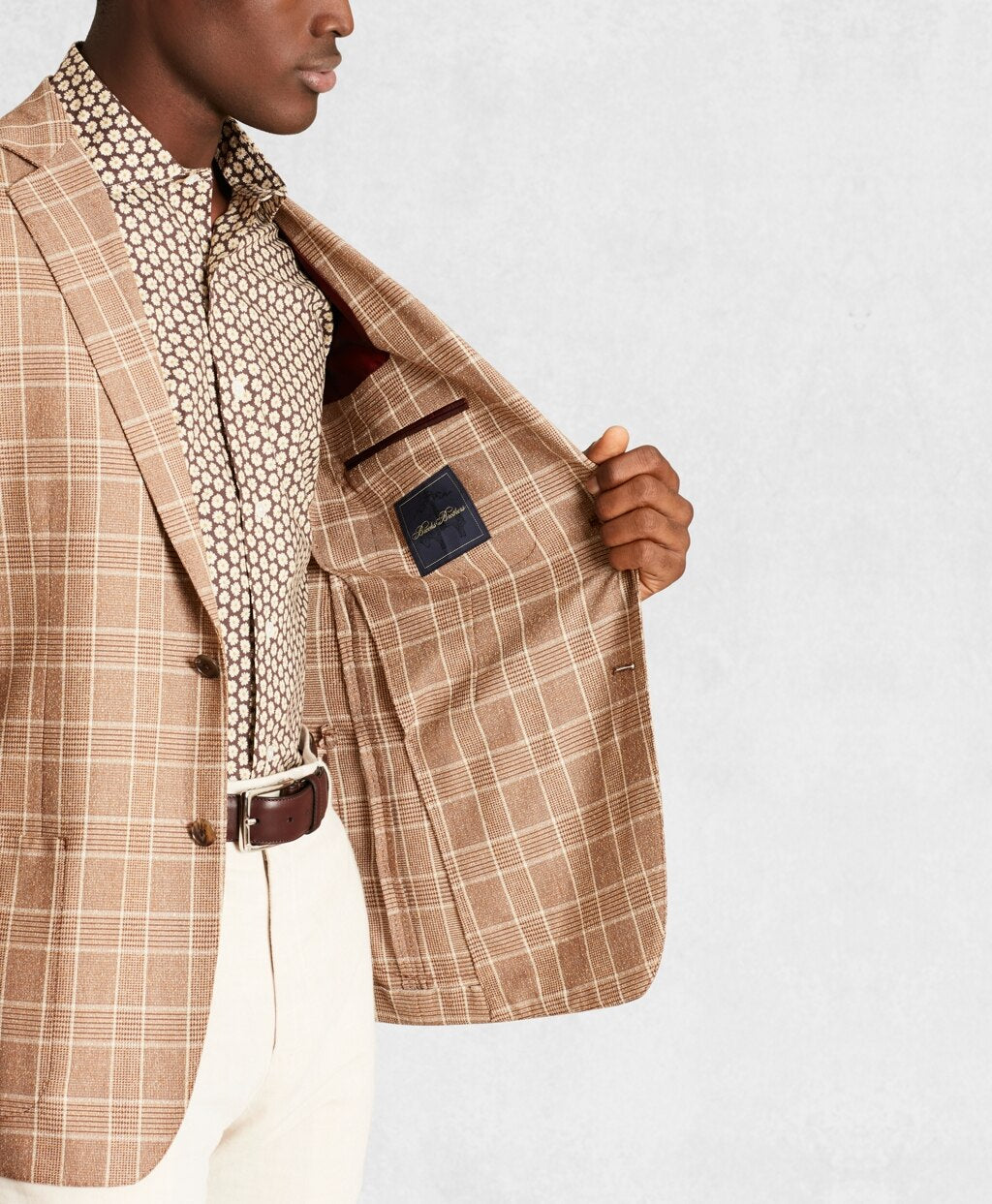 Brooks Brothers Men Golden Fleece® Wool-Blend Check Twill Sport Coat