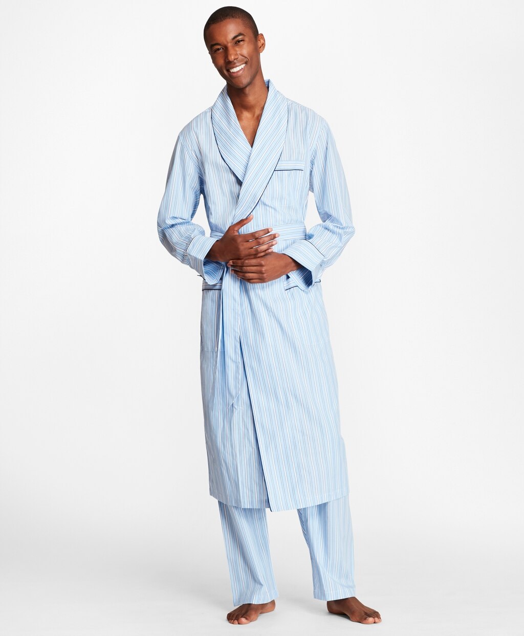Brooks Brothers Men Multi-Stripe Robe