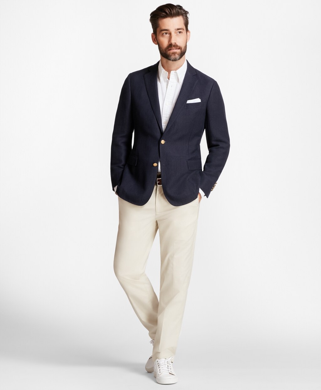 Brooks Brothers Men Clark Fit Supima® Cotton Poplin Stretch Chino Pants
