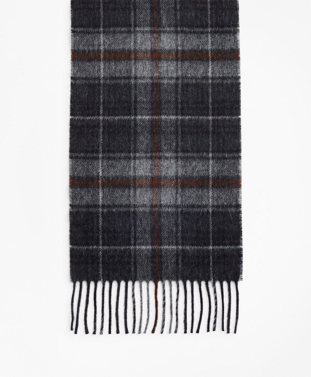 Brooks Brothers Men Grey Tartan Scarf