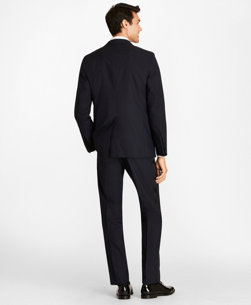 Brooks Brothers Men Regent Fit One-Button Jacquard Tuxedo