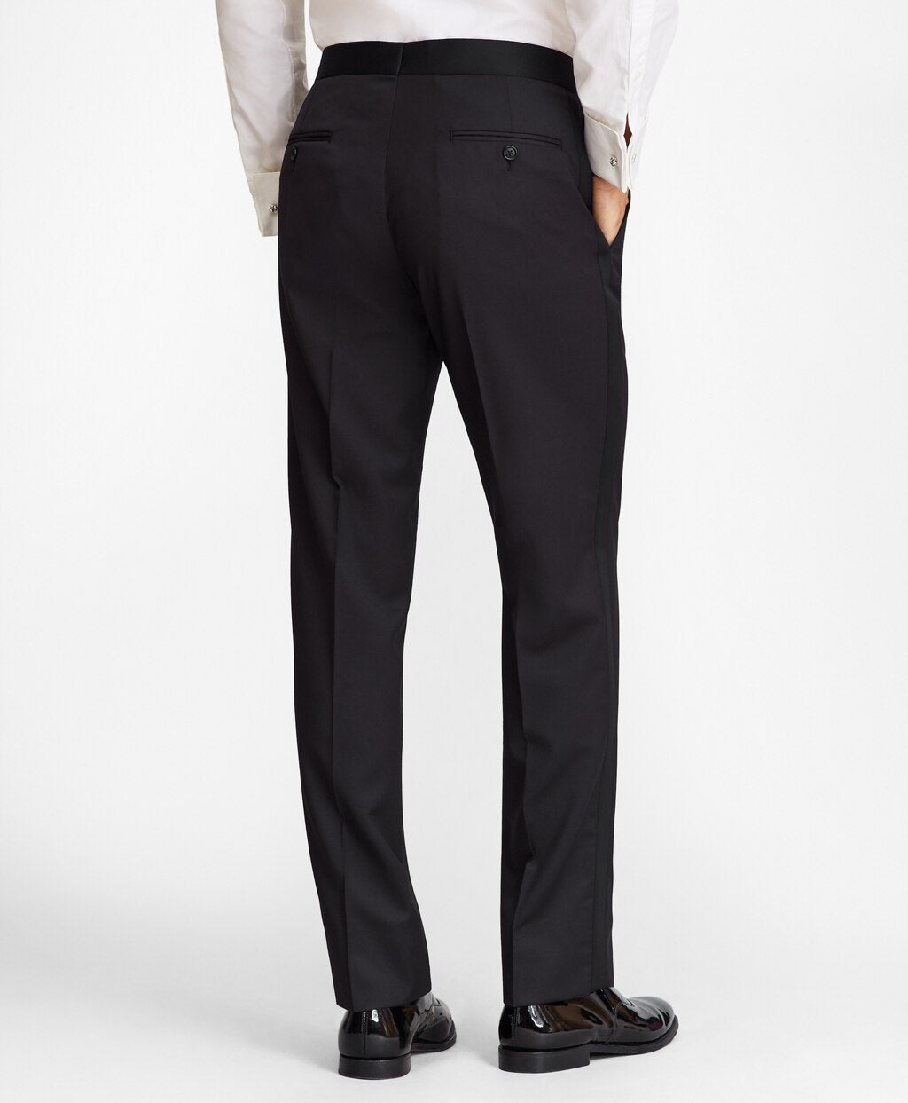Brooks Brothers Men Regent Fit One-Button Shawl Collar 1818 Tuxedo