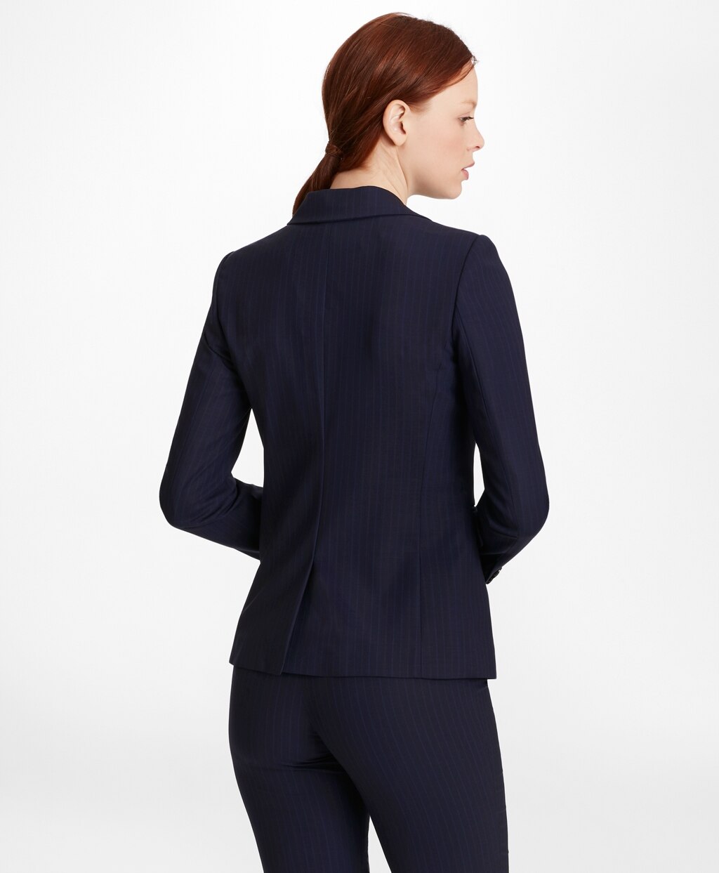 Brooks Brothers Women Petite Pinstripe BrooksCool® Merino Wool Jacket