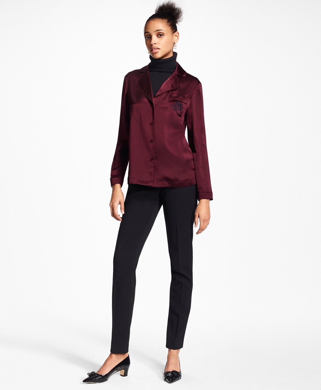 Brooks Brothers Women Petite Stretch Wool Cavalry Twill Pants