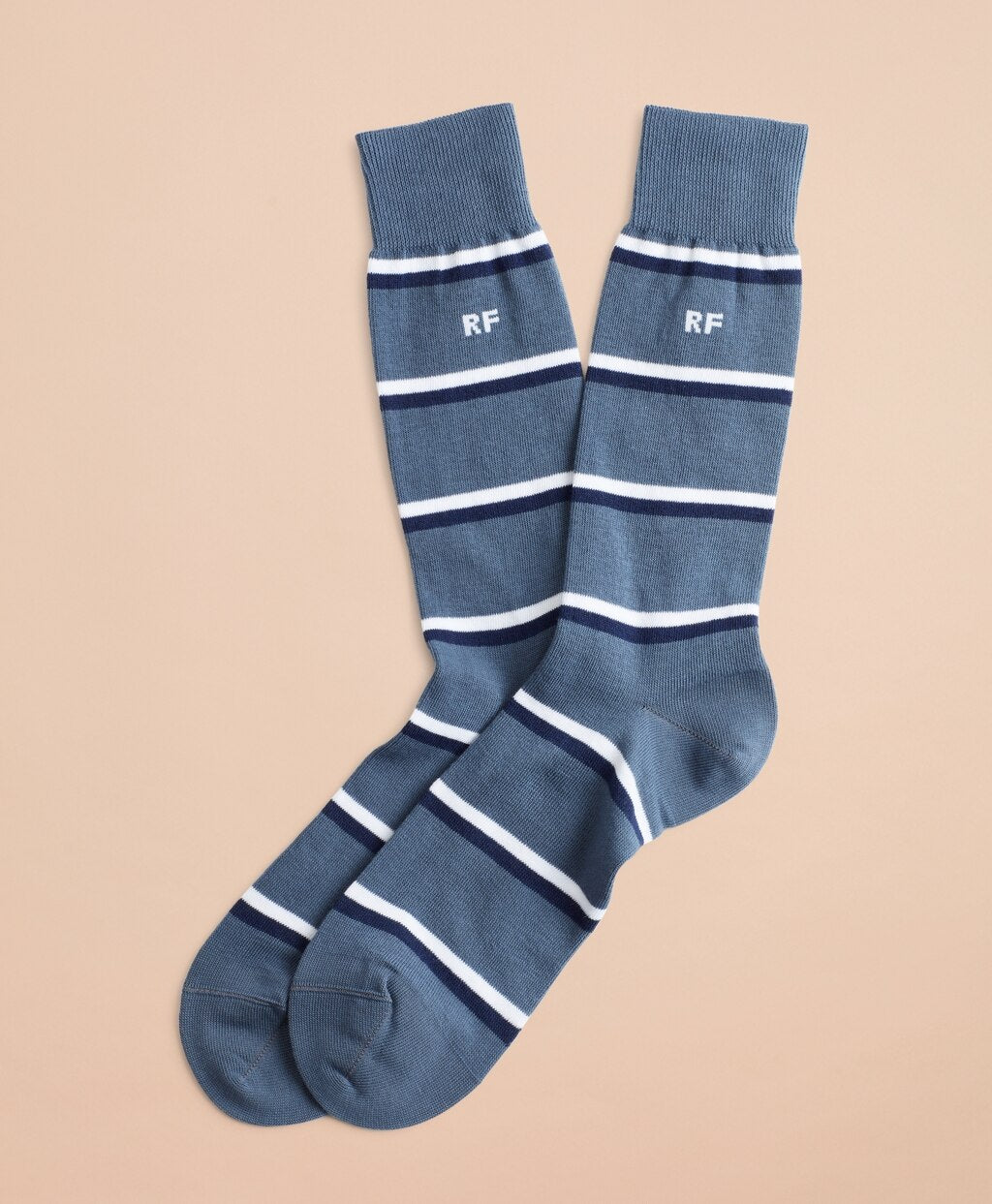 Brooks Brothers Men Double Stripe Crew Socks