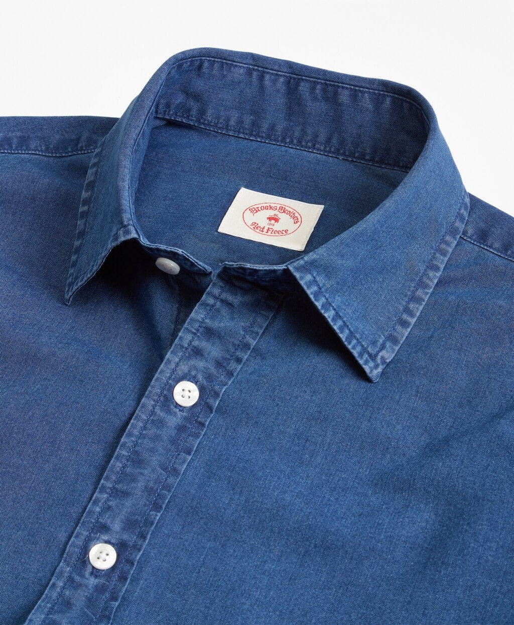 Brooks Brothers Men Indigo-Dyed Cotton Chambray Sport Shirt