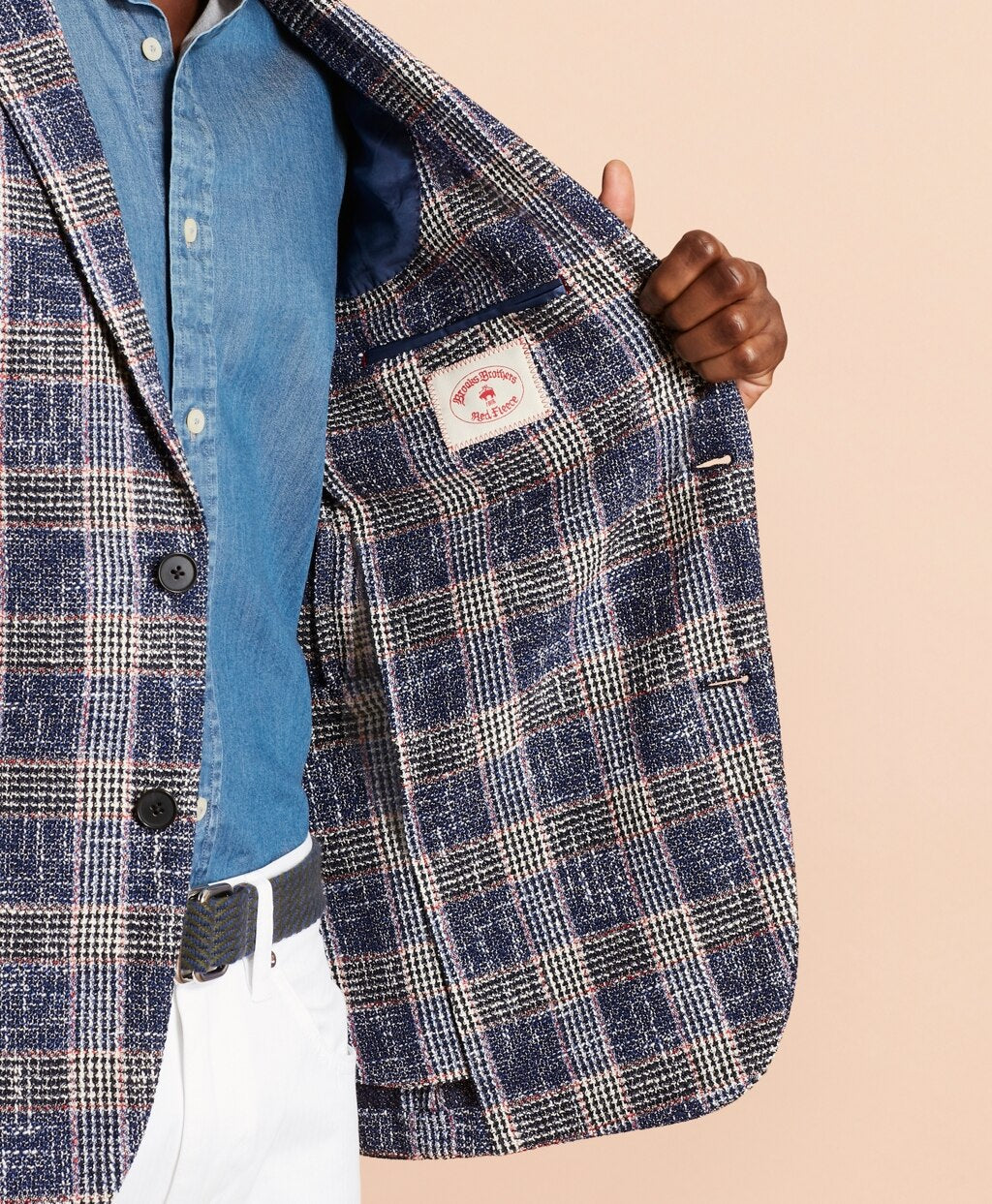 Brooks Brothers Men Plaid Dobby Sport Coat