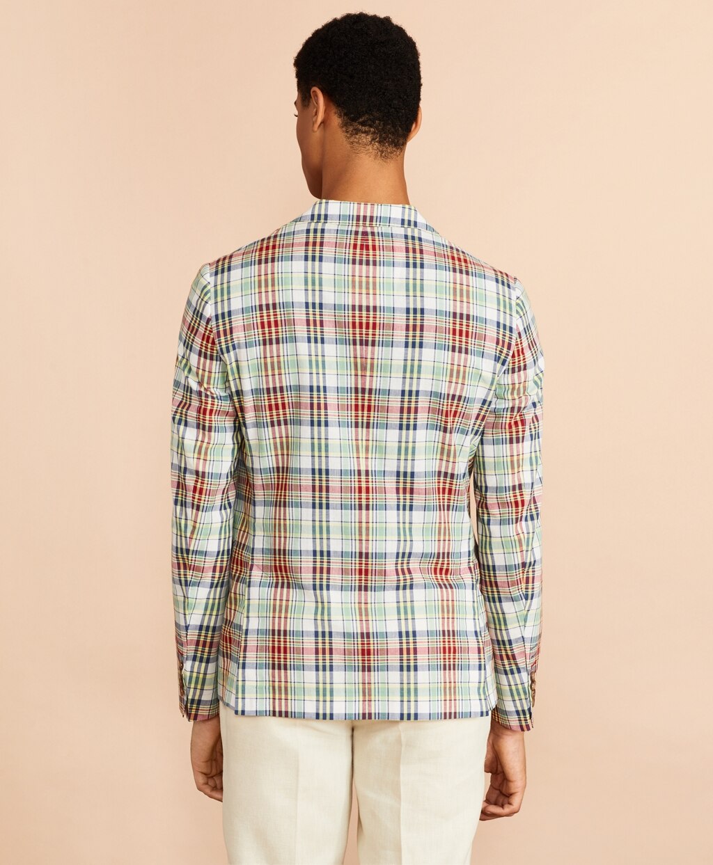 Brooks Brothers Men Madras Cotton Sport Coat
