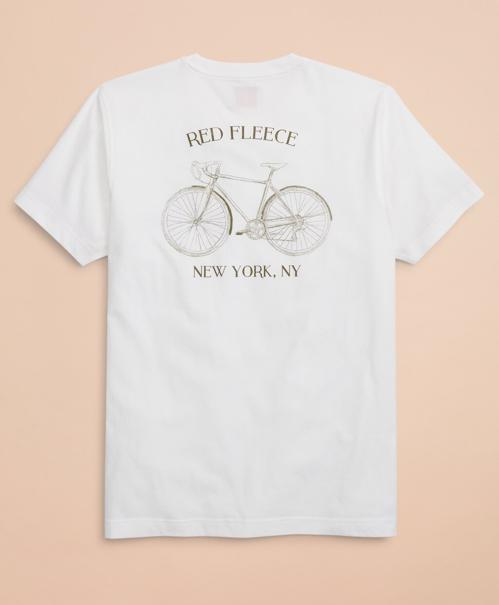 Brooks Brothers Men Red Fleece Bicycle Graphic T-Shirt
