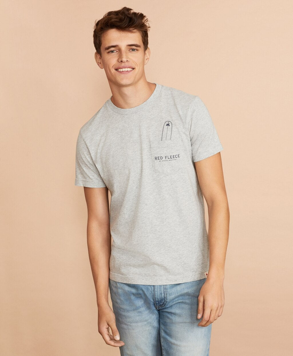 Brooks Brothers Men Cotton Surfboard Pocket T-Shirt