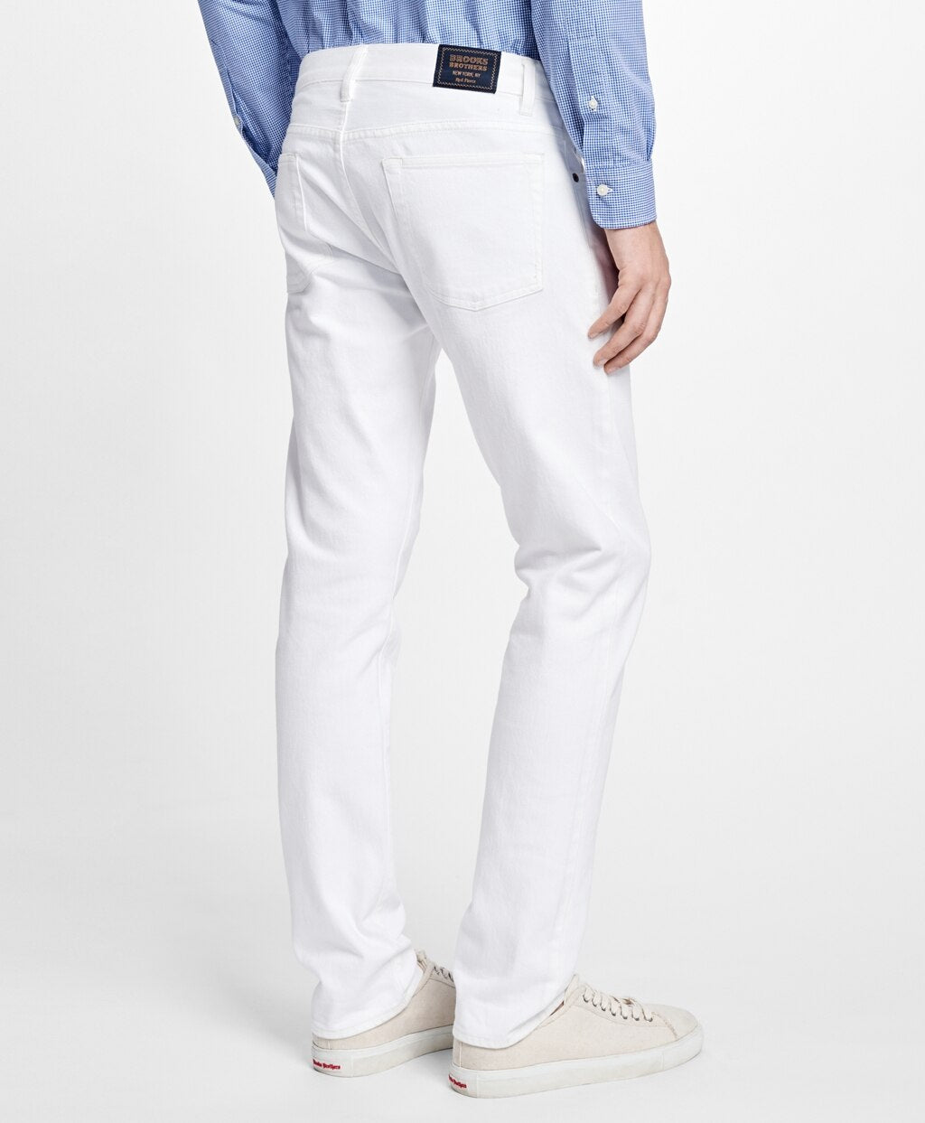Brooks Brothers Men 116 Slim Fit White Denim Jeans