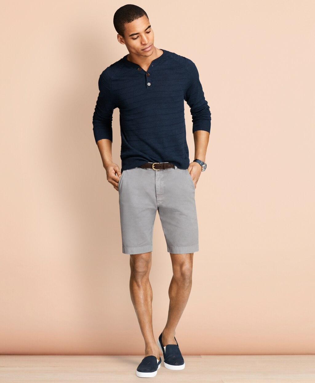 Brooks Brothers Men Stretch Cotton Twill Shorts
