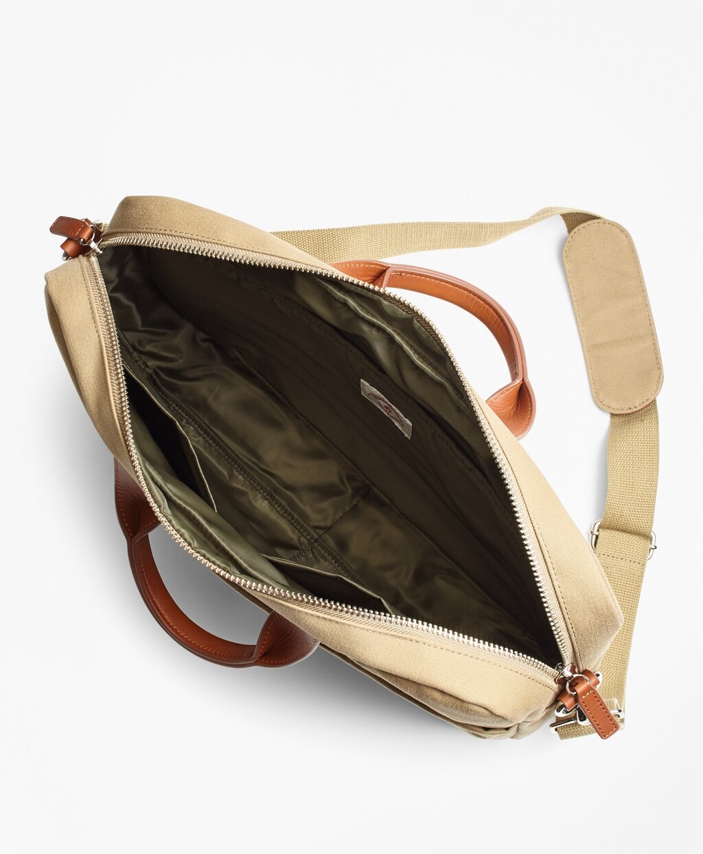 Brooks Brothers Men Brushed Cotton Twill Briefcase