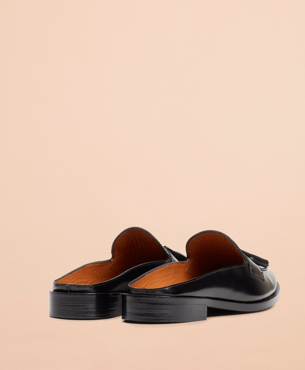 Brooks Brothers Women Leather Tassel Loafer Mules