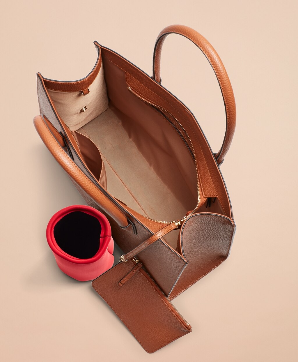 Brooks Brothers Women Pebbled Leather Tote Bag